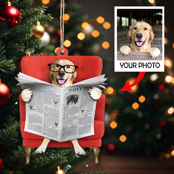 Custom Pet Photo Ornament - Christmas, Birthday Gift For Pet Mom, Pet Dad, Dog Mom, Dog Dad, Cat Mom, Cat Dad, Dog Parents | NewDO